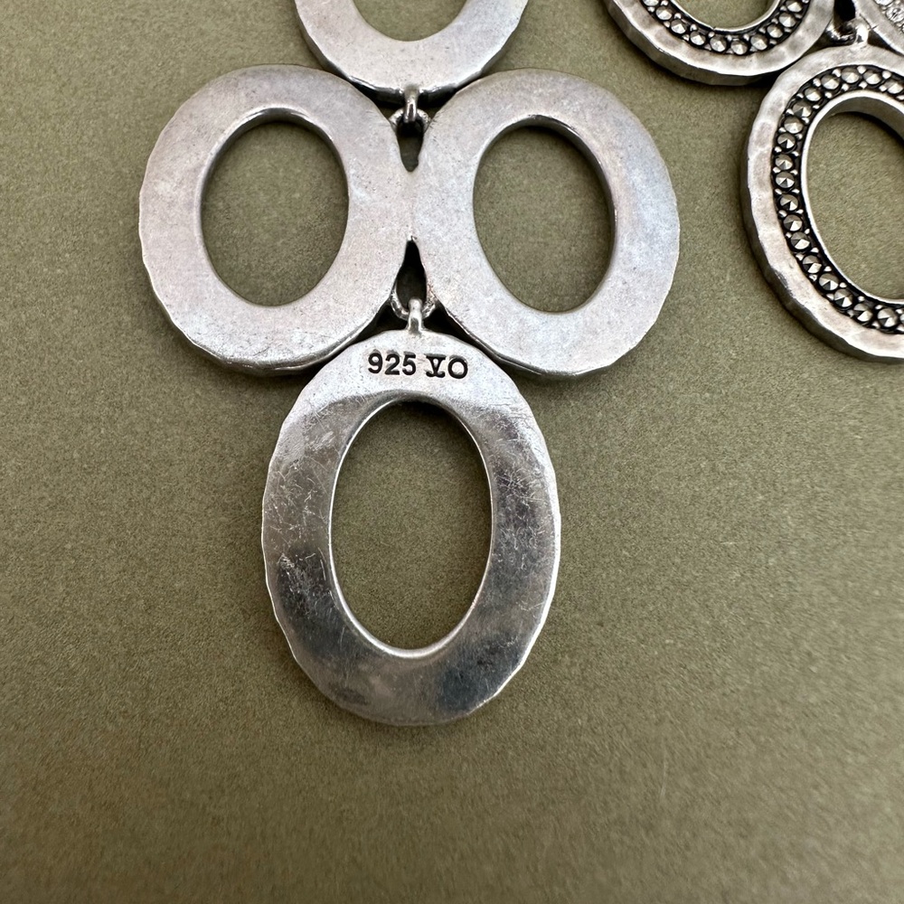 Judith Jack Sterling Silver Statement Earrings - image 3